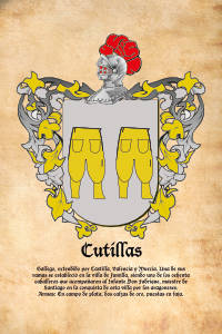 Escudo heráldico del apellido CUTILLAS