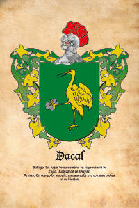 Escudo heráldico del apellido DACAL