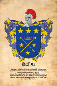 Escudo heráldico del apellido DAL RE