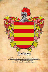 Escudo heráldico del apellido DALMAU