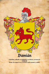 Escudo heráldico del apellido DAMIAN