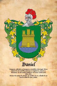 Escudo heráldico del apellido DANIEL