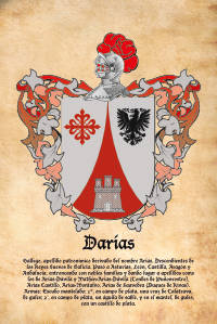 Escudo heráldico del apellido DARIAS