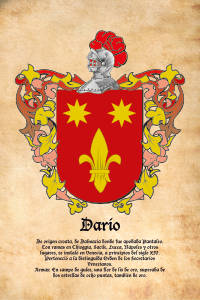 Escudo heráldico del apellido DARIO