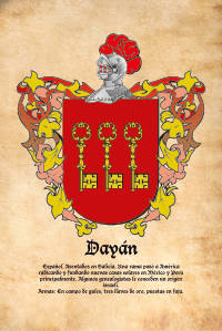 Escudo heráldico del apellido DAYAN