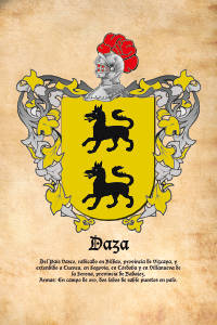 Escudo heráldico del apellido DAZA