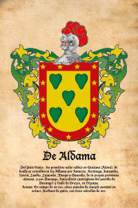 Escudo heráldico del apellido DE ALDAMA