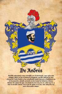 Escudo heráldico del apellido DE ANDRES