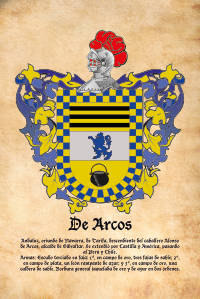 Escudo heráldico del apellido DE ARCOS