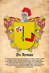 Escudo heráldico del apellido DE ARMAS