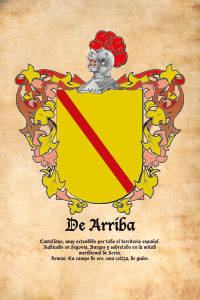 Escudo heráldico del apellido DE ARRIBA