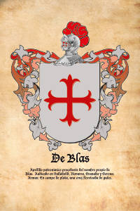 Escudo heráldico del apellido DE BLAS