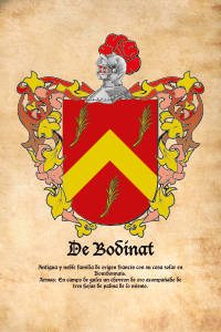 Escudo heráldico del apellido DE BODINAT