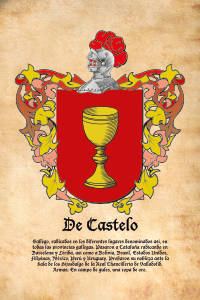 Escudo heráldico del apellido DE CASTELO