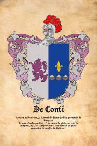 Escudo heráldico del apellido DE CONTI