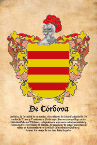 Escudo heráldico del apellido DE CORDOVA