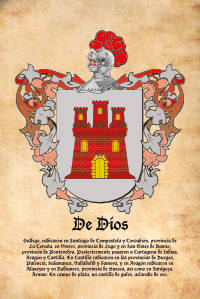 Escudo heráldico del apellido DE DIOS