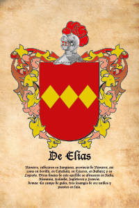 Escudo heráldico del apellido DE ELIAS