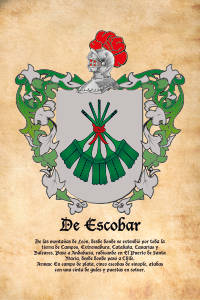 Escudo heráldico del apellido DE ESCOBAR