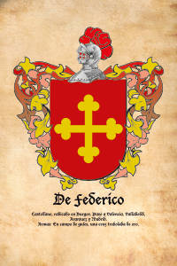 Escudo heráldico del apellido DE FEDERICO