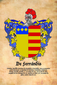 Escudo heráldico del apellido DE FERRANDIS