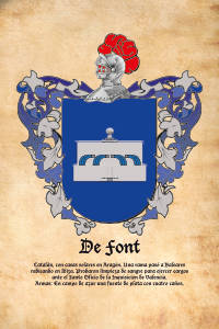 Escudo heráldico del apellido DE FONT