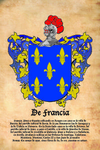 Escudo heráldico del apellido DE FRANCIA
