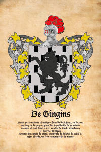 Escudo heráldico del apellido De Gingins