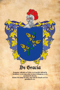 Escudo heráldico del apellido DE GRACIA
