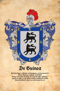Escudo heráldico del apellido DE GUINEA