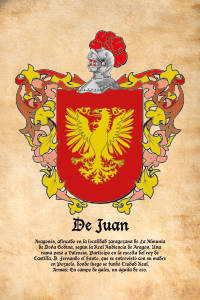 Escudo heráldico del apellido DE JUAN