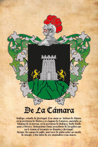 Escudo heráldico del apellido DE LA CAMARA
