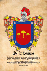Escudo heráldico del apellido DE LA CAMPA