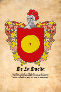 Escudo heráldico del apellido DE LA DUEÑA