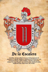 Escudo heráldico del apellido DE LA ESCALERA