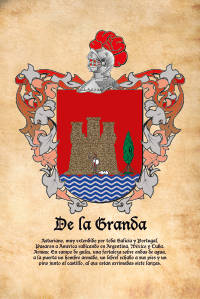 Escudo heráldico del apellido DE LA GRANDA