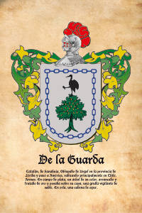 Escudo heráldico del apellido DE LA GUARDA