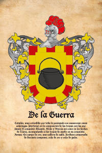 Escudo heráldico del apellido DE LA GUERRA