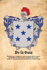 Escudo heráldico del apellido DE LA GUIA