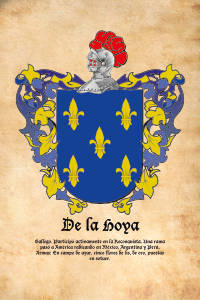 Escudo heráldico del apellido DE LA HOYA