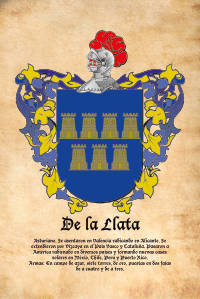 Escudo heráldico del apellido De la Llata
