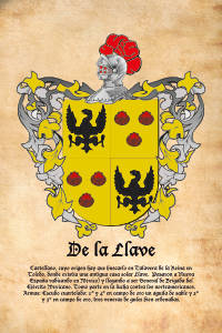 Escudo heráldico del apellido DE LA LLAVE