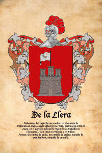 Escudo heráldico del apellido DE LA LLERA