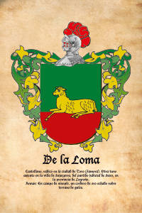 Escudo heráldico del apellido DE LA LOMA