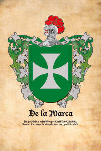 Escudo heráldico del apellido DE LA MARCA
