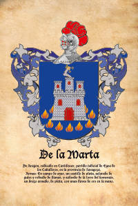Escudo heráldico del apellido DE LA MARTA