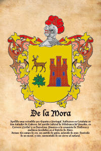 Escudo heráldico del apellido DE LA MORA