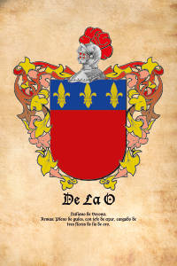 Escudo heráldico del apellido DE LA O