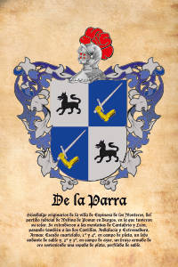 Escudo heráldico del apellido DE LA PARRA