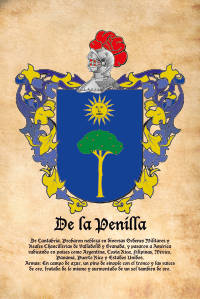 Escudo heráldico del apellido DE LA PENILLA